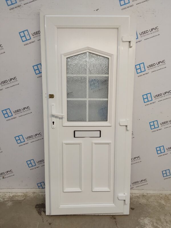 Used White Upvc Front Door 890mm x 2045mm (Reduce To 865mm) 0209 - Image 2