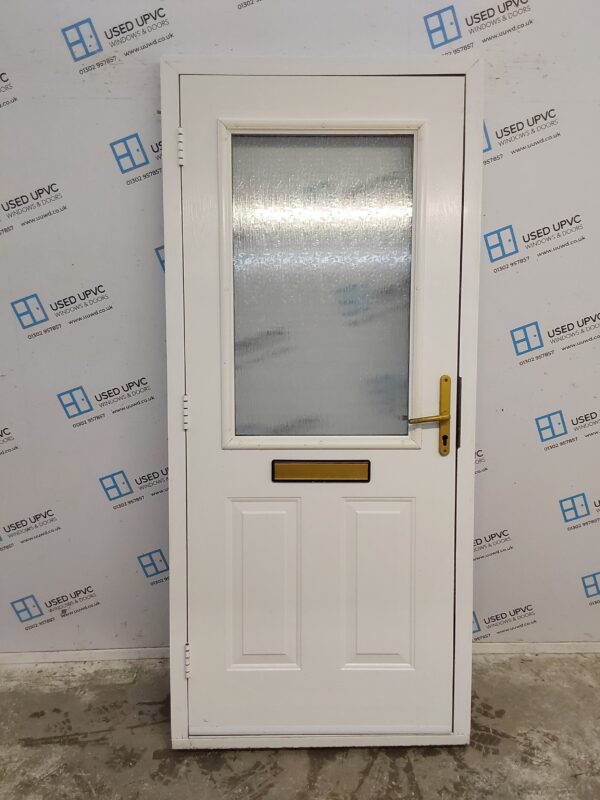 Used White Composite Front Door 935mm x 2080mm C6020 - Image 2