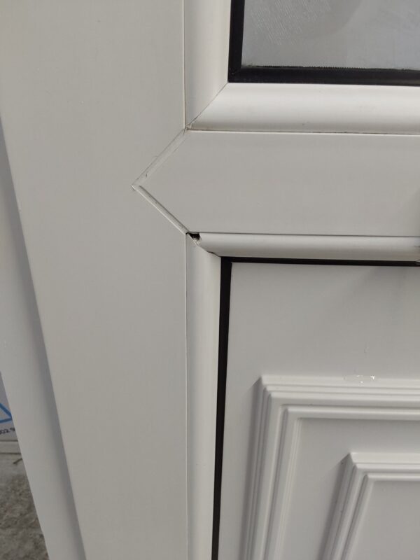 Used White Upvc Front Door And Arched Toplight 850mm x 2420mm 0575 - Image 8
