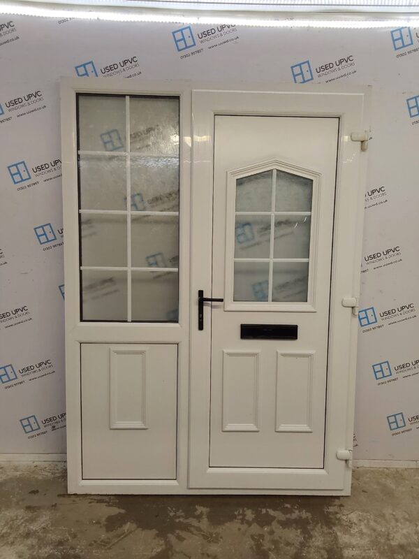 Used White Upvc Front Door And Side Panel 1485mm x 2090mm DS014 - Image 2