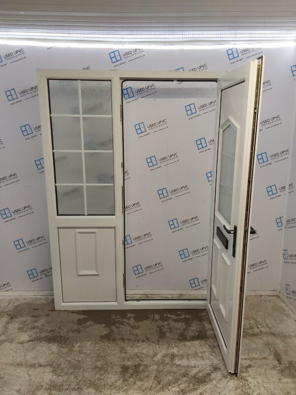 Used White Upvc Front Door And Side Panel 1485mm x 2090mm DS014 - Image 3