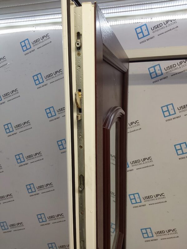 Used Rosewood Upvc Front Door 920mm x 2055mm (Reduce To 900mm) 0822 - Image 4