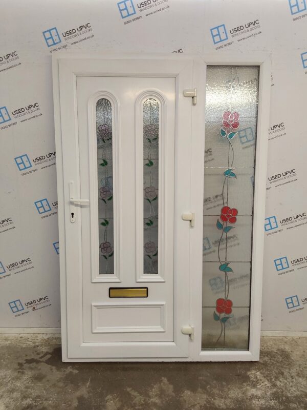 Used White Upvc Front Door And Side Panel 1360mm x 2035mm DS033 - Image 2