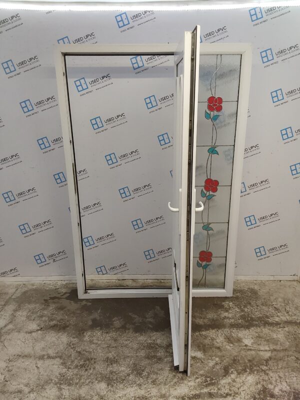 Used White Upvc Front Door And Side Panel 1360mm x 2035mm DS033 - Image 3