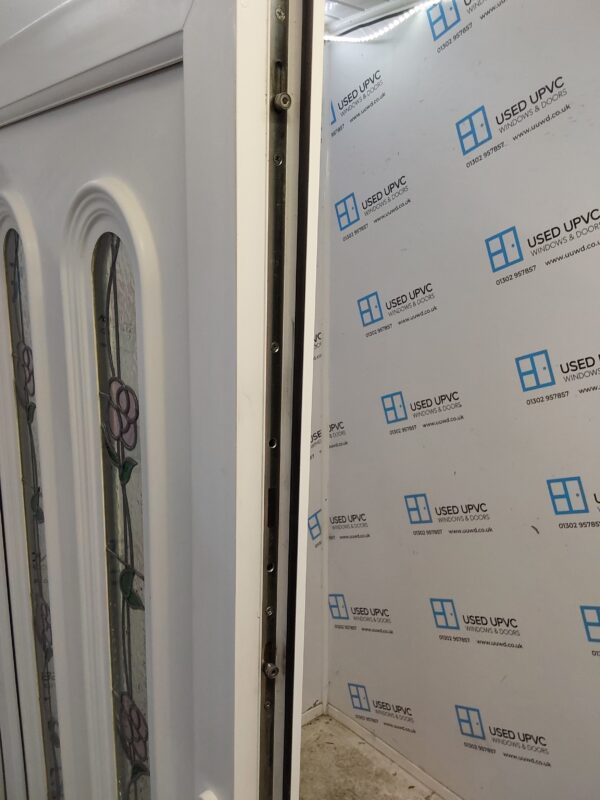 Used White Upvc Front Door And Side Panel 1360mm x 2035mm DS033 - Image 4