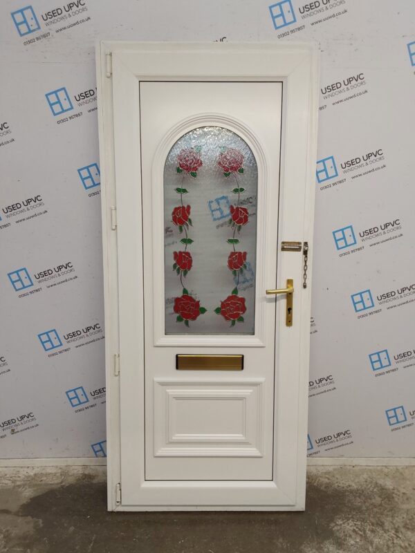 Used White Upvc Front Door 905mm x 2040mm (Reduce To 885mm) 0243 - Image 2