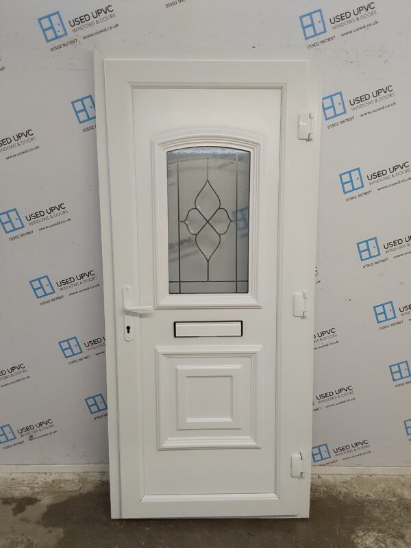 Used White Upvc Front Door 915mm x 2055mm (Reduce To 900mm) C7D022 - Image 2