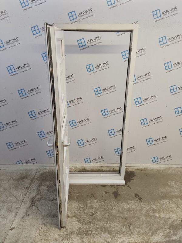 Used White Upvc Back Door (Outwards Opening) 840mm x 1950mm 0612 - Image 3
