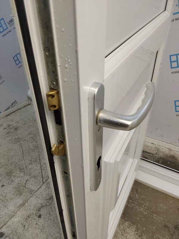 Used White Upvc Back Door (Outwards Opening) 840mm x 1950mm 0612 - Image 5