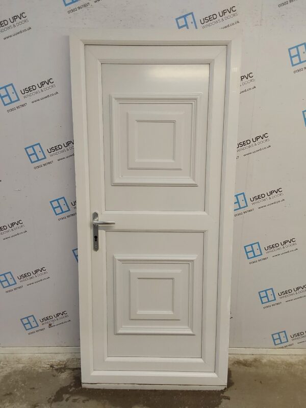 Used White Upvc Back Door (Outwards Opening) 840mm x 1950mm 0612 - Image 2