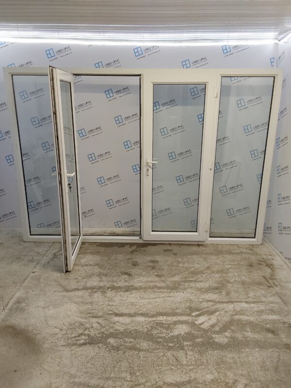 Used White Upvc French Doors And Side Panels 2955mm x 2030mm EA2 - Image 3