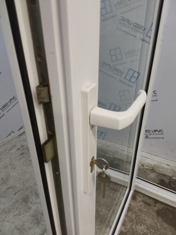 Used White Upvc French Doors And Side Panels 2955mm x 2030mm EA2 - Image 8