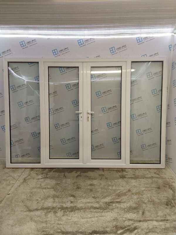 Used White Upvc French Doors And Side Panels 2955mm x 2030mm EA2 - Image 2
