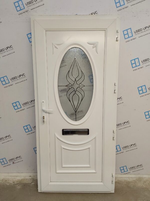 Used White Upvc Front Door 925mm x 2020mm 0830 - Image 2