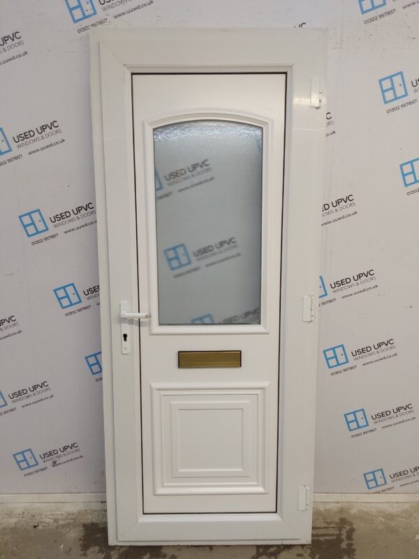 Used White Upvc Front Door 855mm x 2035mm 0591 - Image 2