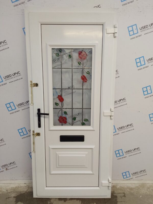 Used White Upvc Front Door 885mm x 2020mm 0194 - Image 2