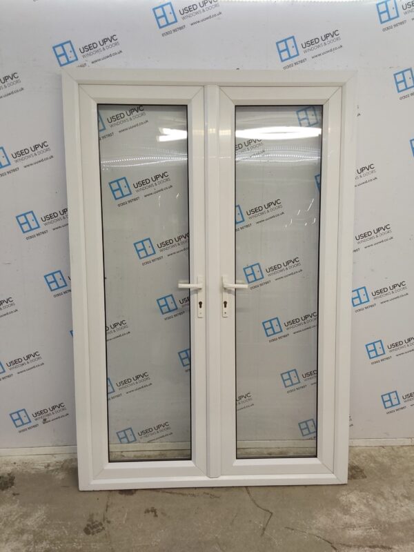 Used White Upvc French Doors 1370mm x 2050mm EA1 - Image 6