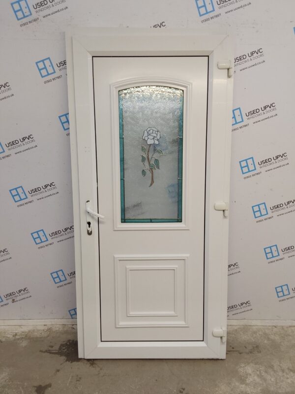 Used White Upvc Back Door 960mm x 2030mm 0713 - Image 2
