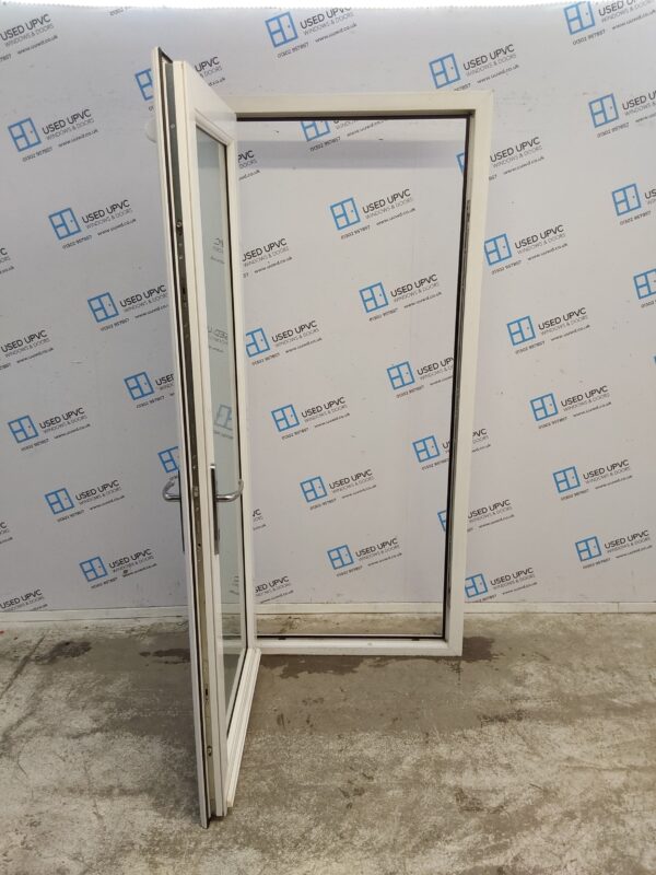 Used White Upvc Full Glass Door 890mm x 2000mm 0599 - Image 4