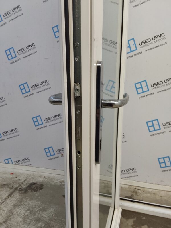 Used White Upvc Full Glass Door 890mm x 2000mm 0599 - Image 6