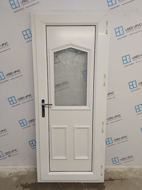 Used White Upvc Back Door 850mm x 2050mm 0648 - Image 2