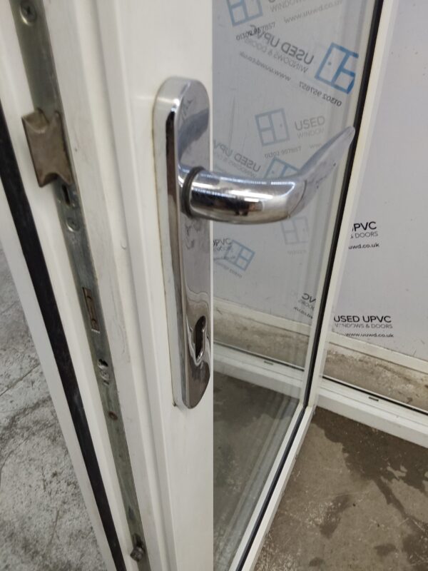 Used White Upvc Full Glass Back Door 895mm x 2055mm (reduce to 885mm) 0612 - Image 6