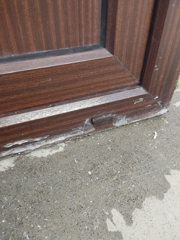 Used Woodgrain Upvc Back Door 840mm x 1995mm 0087 - Image 9