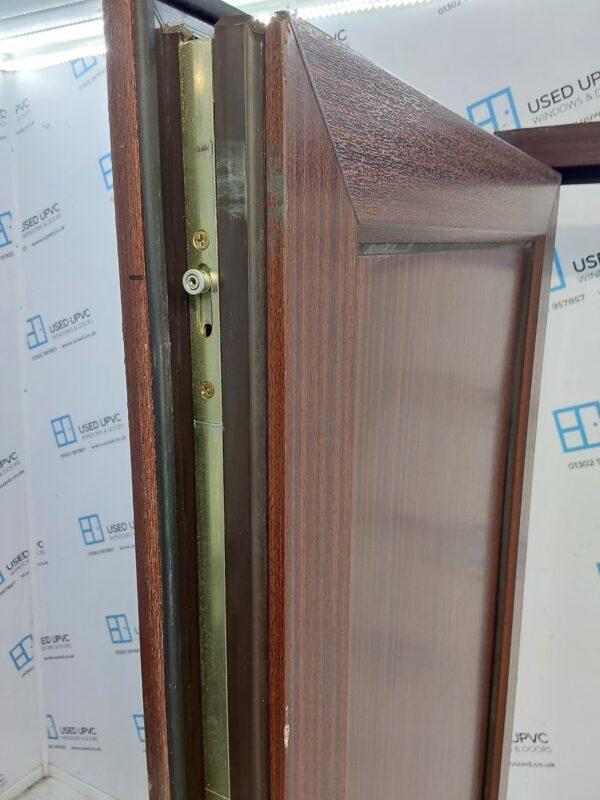 Used Woodgrain Upvc Back Door 840mm x 1995mm 0087 - Image 11