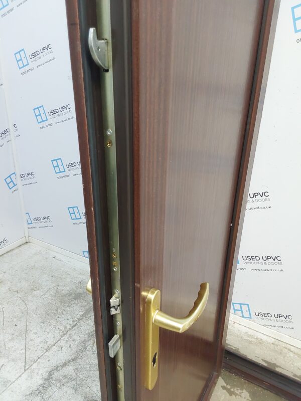 Used Woodgrain Upvc Back Door 840mm x 1995mm 0087 - Image 12
