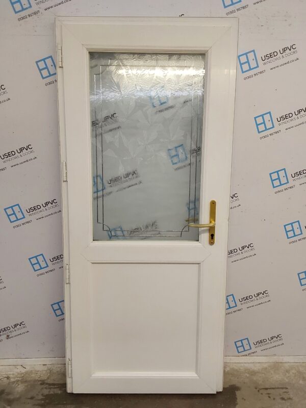 Used White Upvc Back Door 905mm x 2040mm 0120 - Image 2