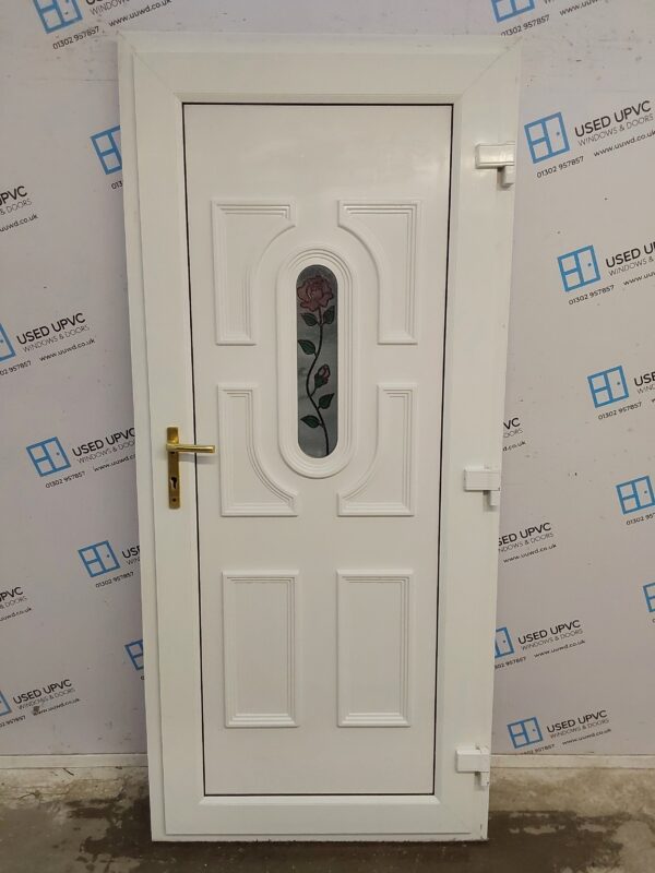 Used White Upvc Back Door 920mm x 2055mm 0184 - Image 2