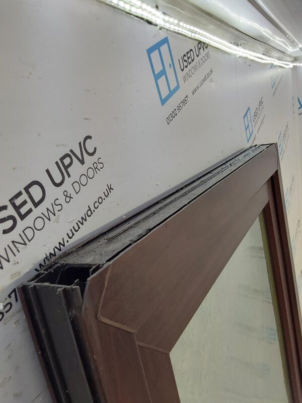 Used Rosewood Upvc Back Door 935mm x 2090mm 0290 - Image 4