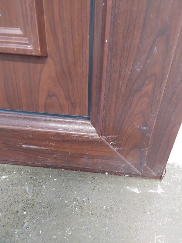 Used Rosewood Upvc Back Door 935mm x 2090mm 0290 - Image 8