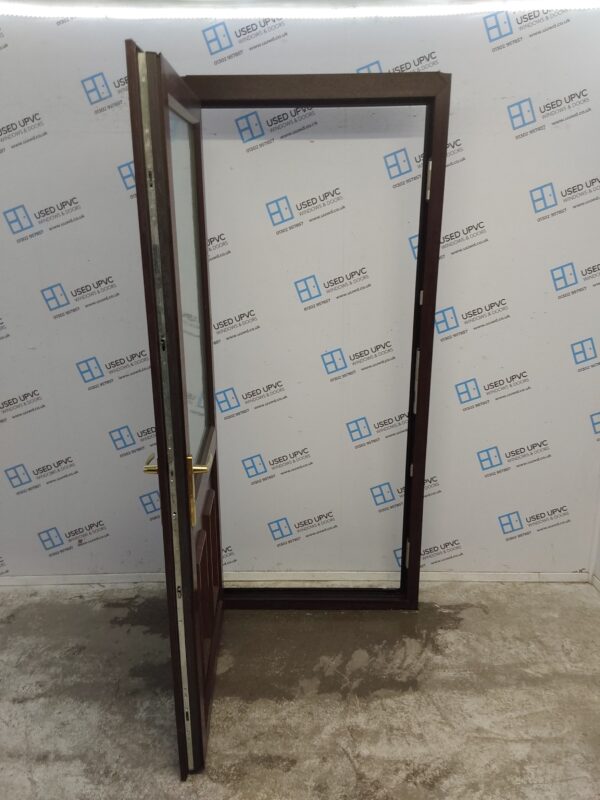 Used Rosewood Upvc Back Door 935mm x 2090mm 0290 - Image 3