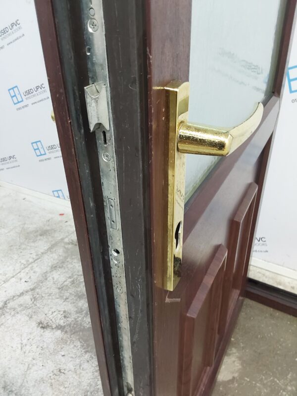 Used Rosewood Upvc Back Door 935mm x 2090mm 0290 - Image 12