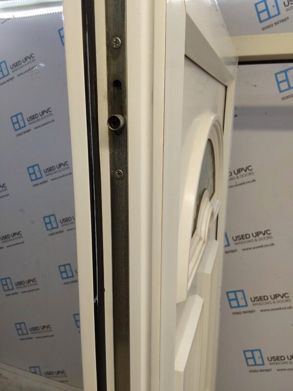 Used White Upvc Back Door 940mm x 2010mm (Reduce To 915mm) 0169 - Image 4