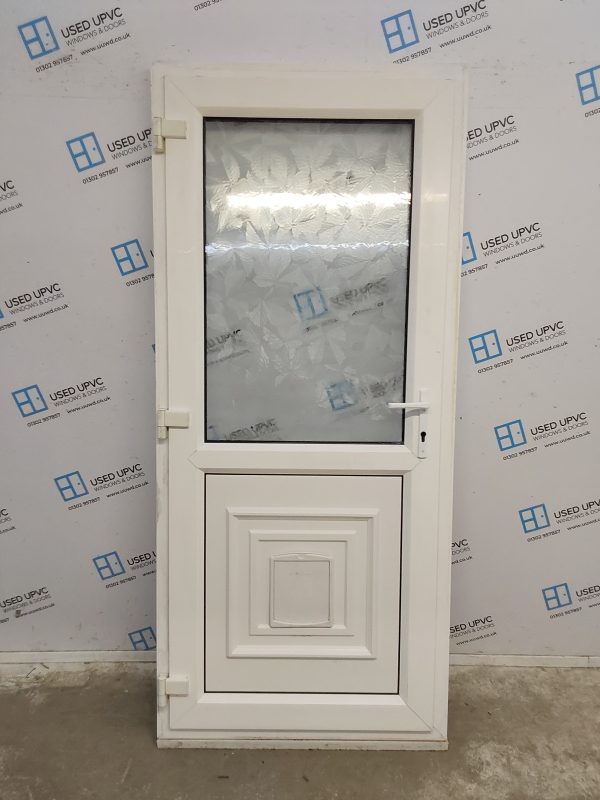 Used White Upvc Back Door 910mm x 2070mm 0125 - Image 2