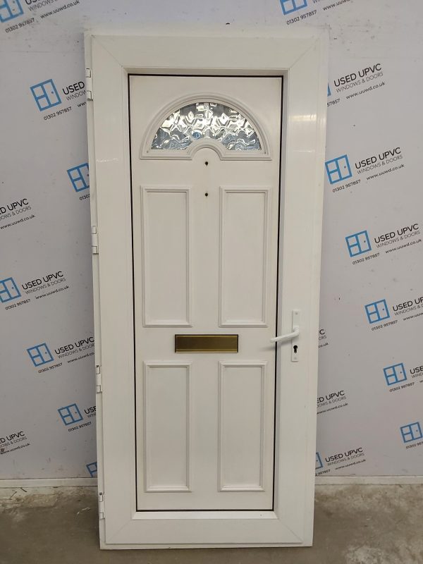 Used White Upvc Front Door 890mm x 2055mm 0123 - Image 2