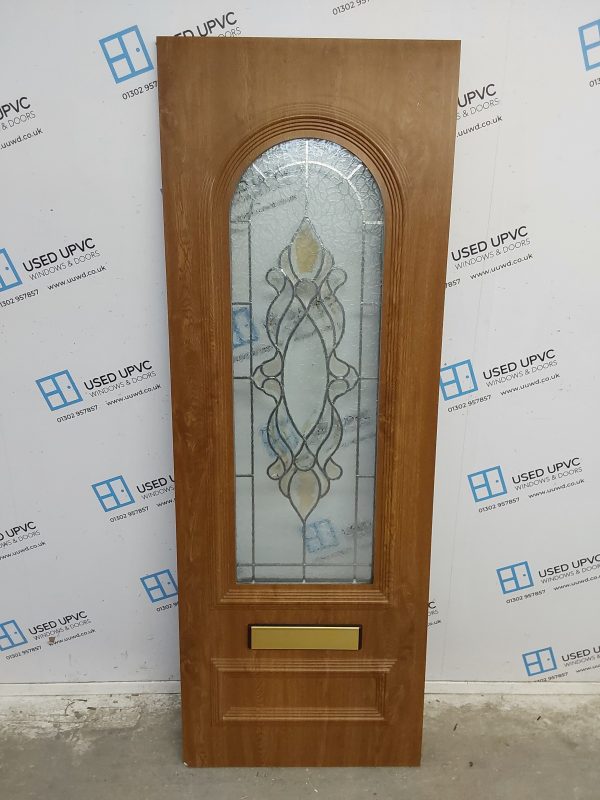 Used Oak Upvc Front Door Panel 660mm x 1850mm x 28mm UFDP0020 - Image 4