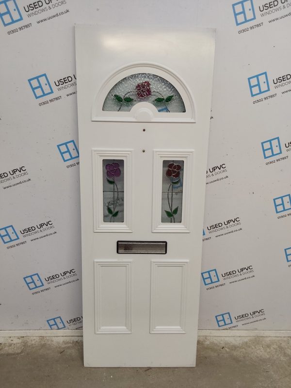 Used White Upvc Front Door Panel 633mm x 1776mm x 28mm UFDP0046 - Image 4