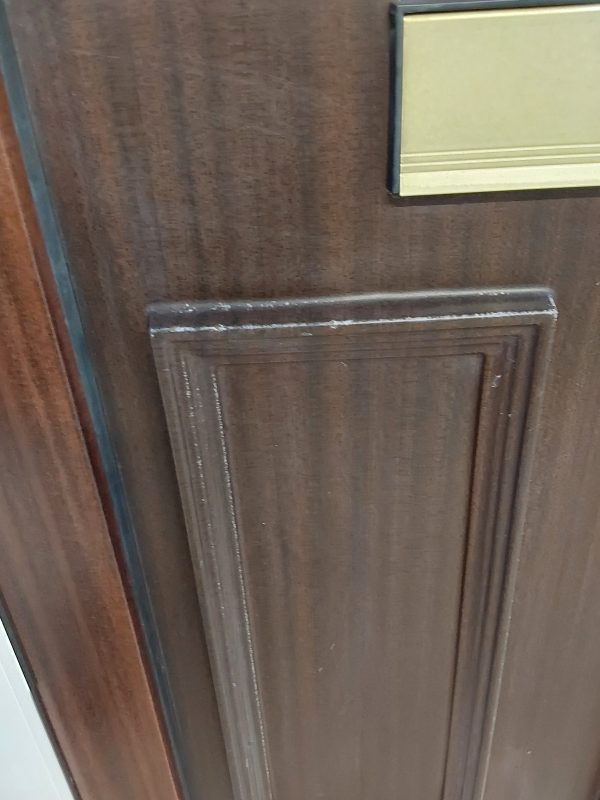 Used Woodgrain Upvc Front Door And Side Panel 1215mm x 2105mm DS011 - Image 10