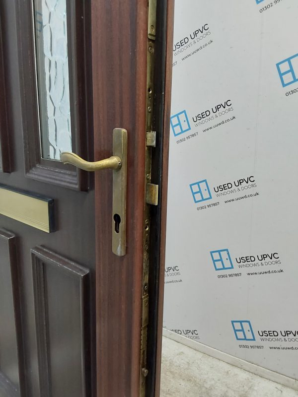 Used Woodgrain Upvc Front Door And Side Panel 1215mm x 2105mm DS011 - Image 5