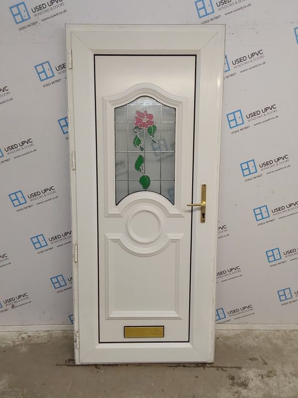 Used White Upvc Front Door 900mm x 2060mm 0027 - Image 2