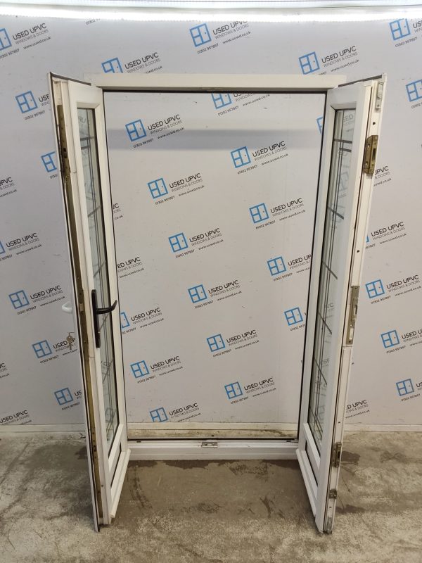 Used White Upvc French Doors 1100mm x 1980mm EA3 - Image 3