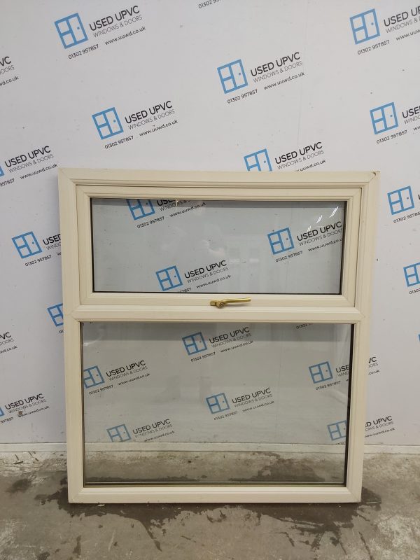 Used Cream Upvc Window 1215mm x 1355mm C5027 - Image 3