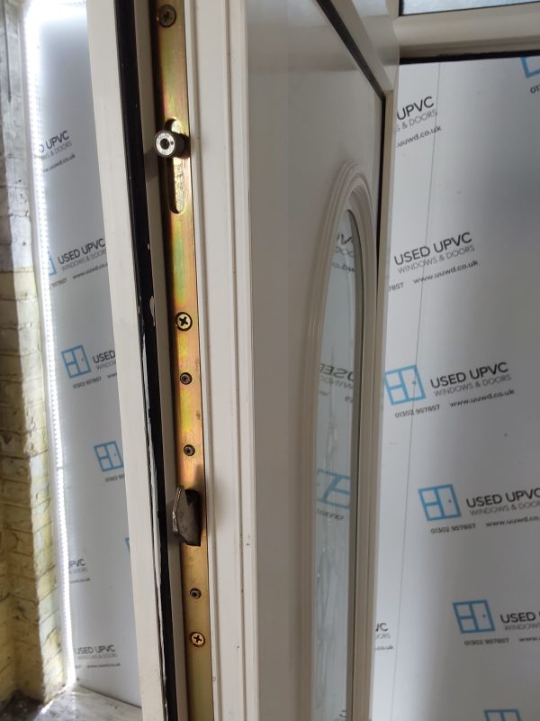 Used White Upvc Front Door And Toplight 920mm x 2415mm 0599 - Image 5
