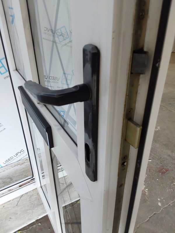 Used White Upvc Front Door And Toplight 910mm x 2435mm 0562 - Image 7