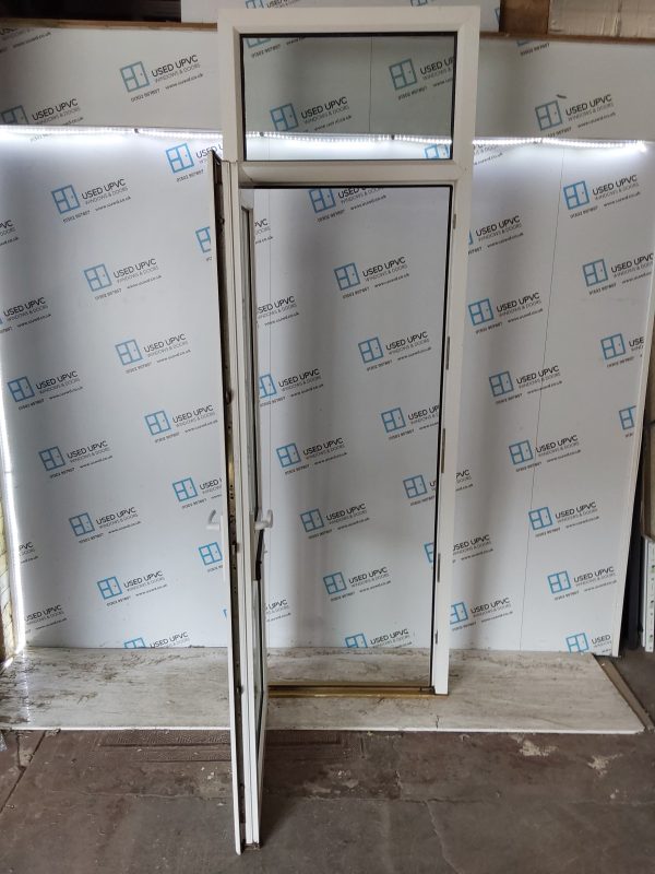 Used White Upvc Front Door And Toplight 845mm x 2570mm 0831 - Image 3