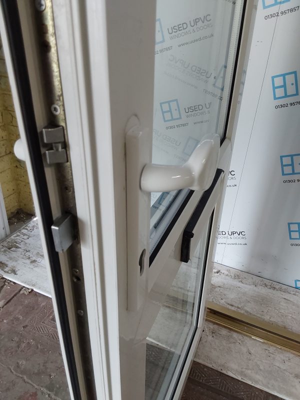 Used White Upvc Front Door And Toplight 845mm x 2570mm 0831 - Image 7