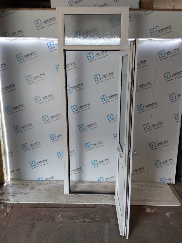 Used White Upvc Front Door And Toplight 865mm x 2545mm (reduce to 835mm) 0503 - Image 3